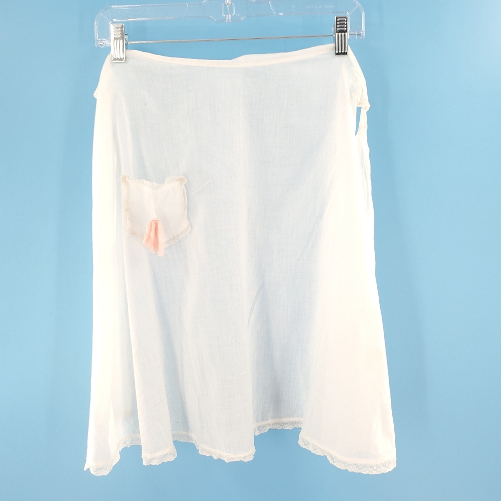 Vintage 50s white cotton apron